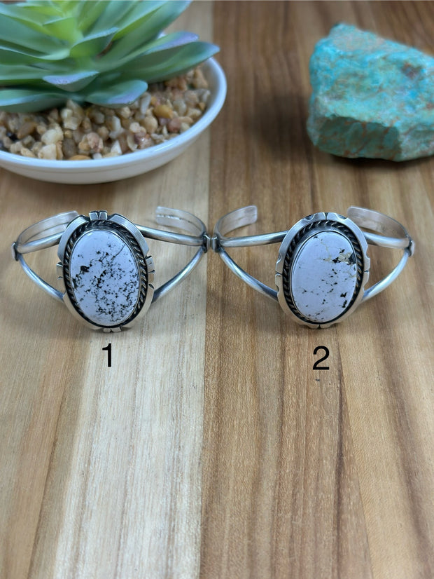White Buffalo Single Stone Cuff