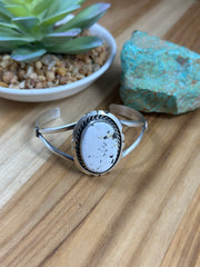 White Buffalo Single Stone Cuff