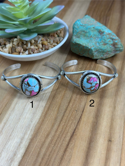 Single Stone Cotton Candy Cuff