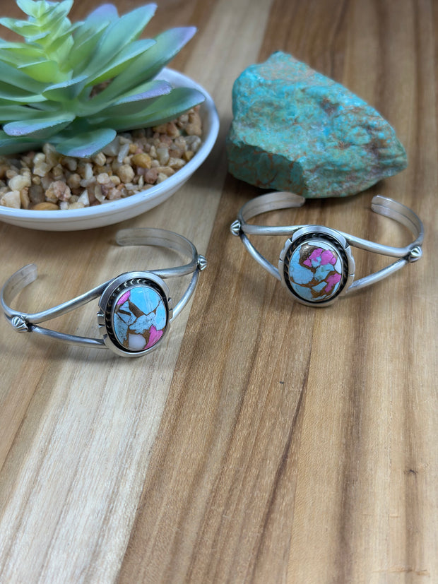 Single Stone Cotton Candy Cuff