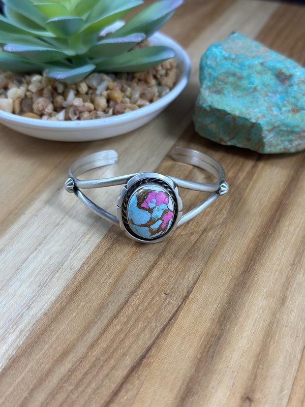 Single Stone Cotton Candy Cuff