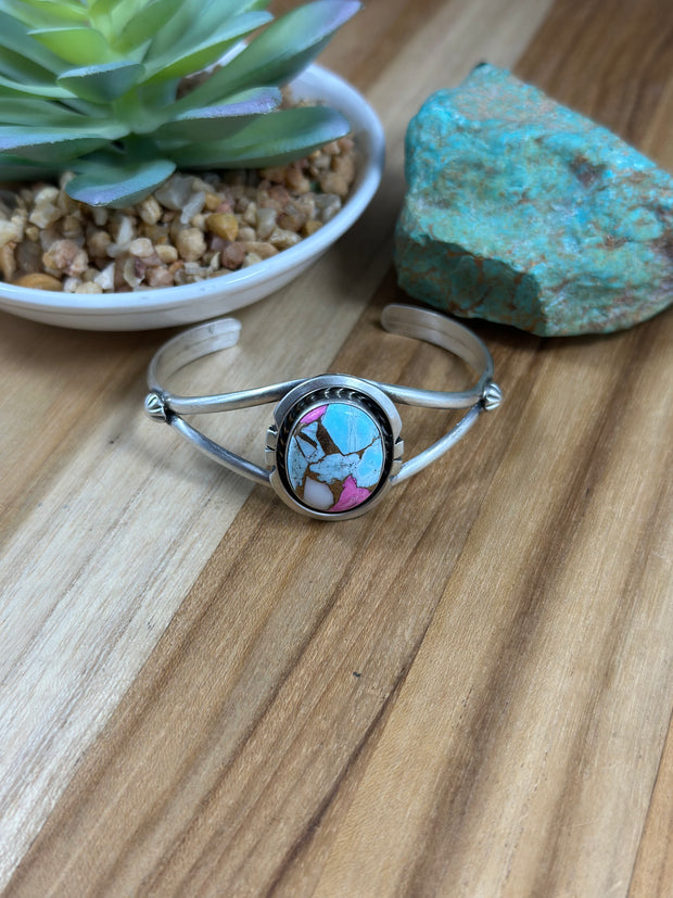 Single Stone Cotton Candy Cuff