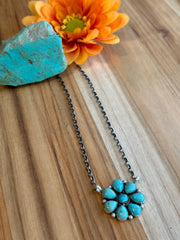 19" Turquoise Cluster Pendent
