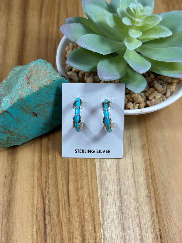 Kingman Zuni Hoop Earring