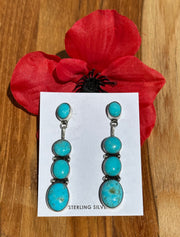 Kingman Turquoise Dangle Earrings