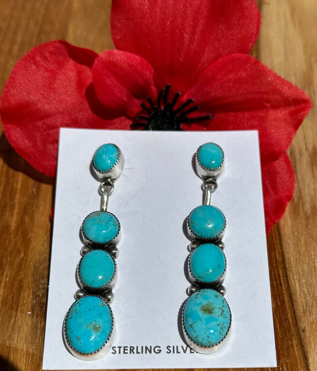 Kingman Turquoise Dangle Earrings