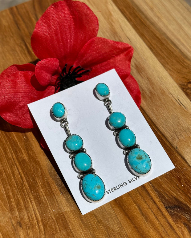 Kingman Turquoise Dangle Earrings