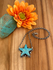 Kingman Turquoise Star Necklace
