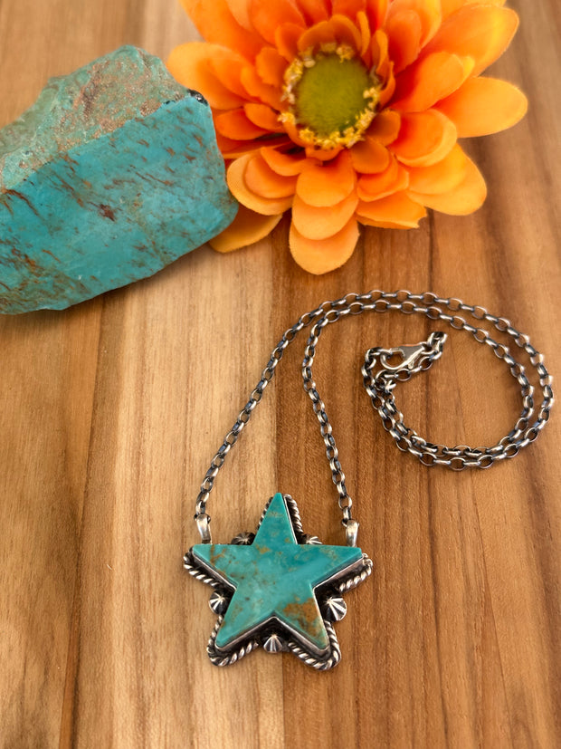 Kingman Turquoise Star Necklace