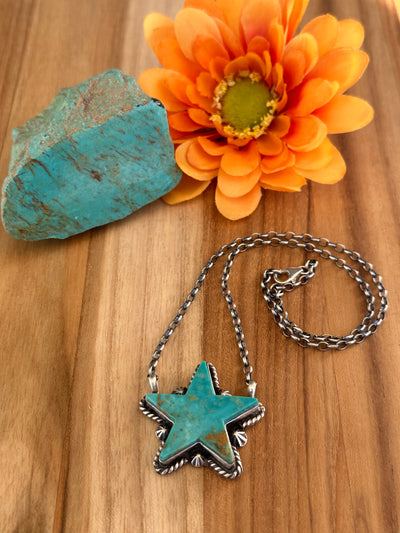 Kingman Turquoise Star Necklace