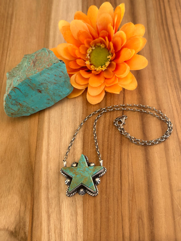 Kingman Turquoise Star Necklace