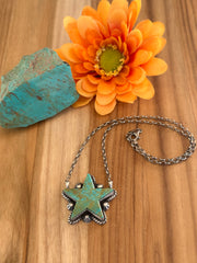 Kingman Turquoise Star Necklace