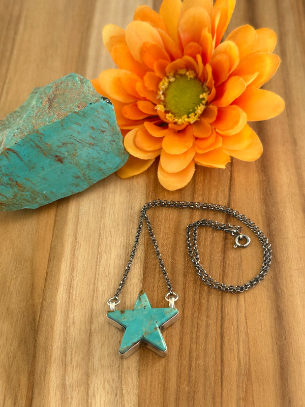 Kingman Turquoise Star Necklace