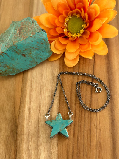 Kingman Turquoise Star Necklace