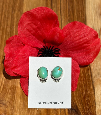 Kingman Turquoise Stud Earrings