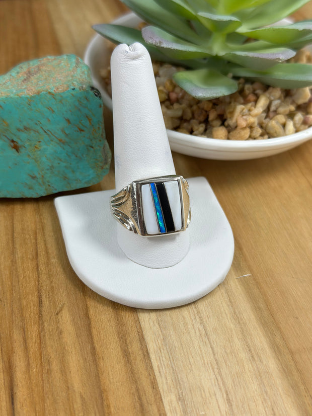 Multi Color Men's Inlay Ring