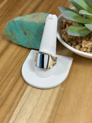 Multi Color Men's Inlay Ring