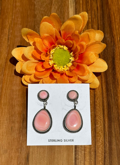 Pink Conch Earrings