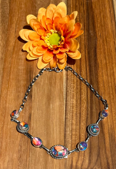 Orange Dahlia Choker