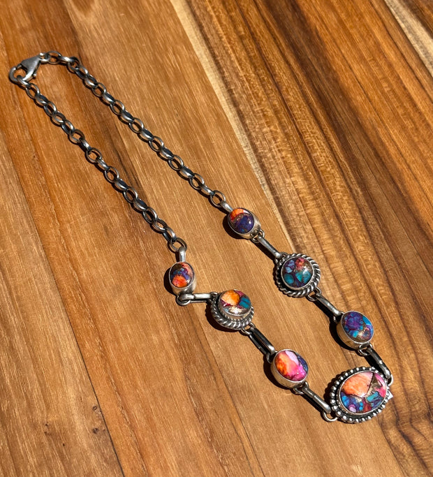 Orange Dahlia Choker