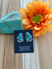 Kingman Turquoise Stud Earrings