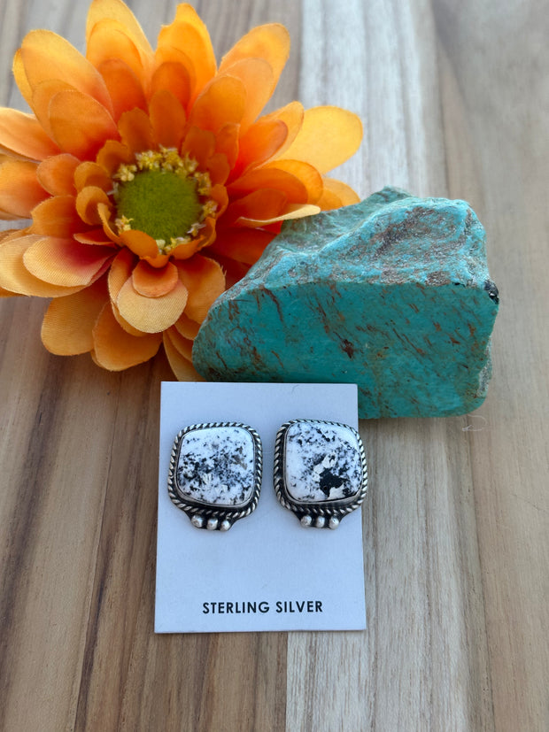 White Buffalo Earrings