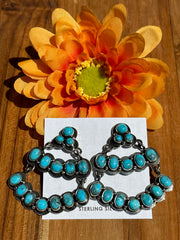 Kingman Turquoise Chandelier Earrings