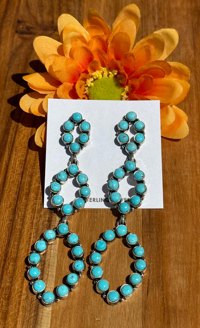 Kingman Turquoise Dangle Earrings