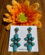 Kingman Turquoise Bow Tie Earrings