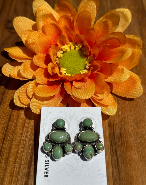 Kingman Turquoise Mini Chandelier Earrings