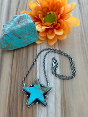 Kingman Turquoise Star Necklace