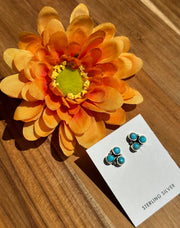 Kingman Turquoise 3 Stone Earring