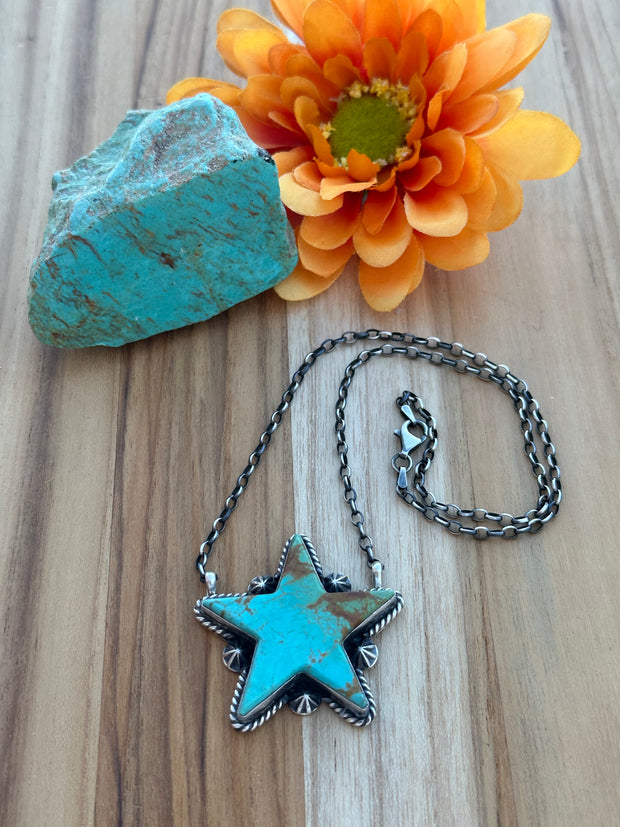 Kingman Turquoise Star Necklace