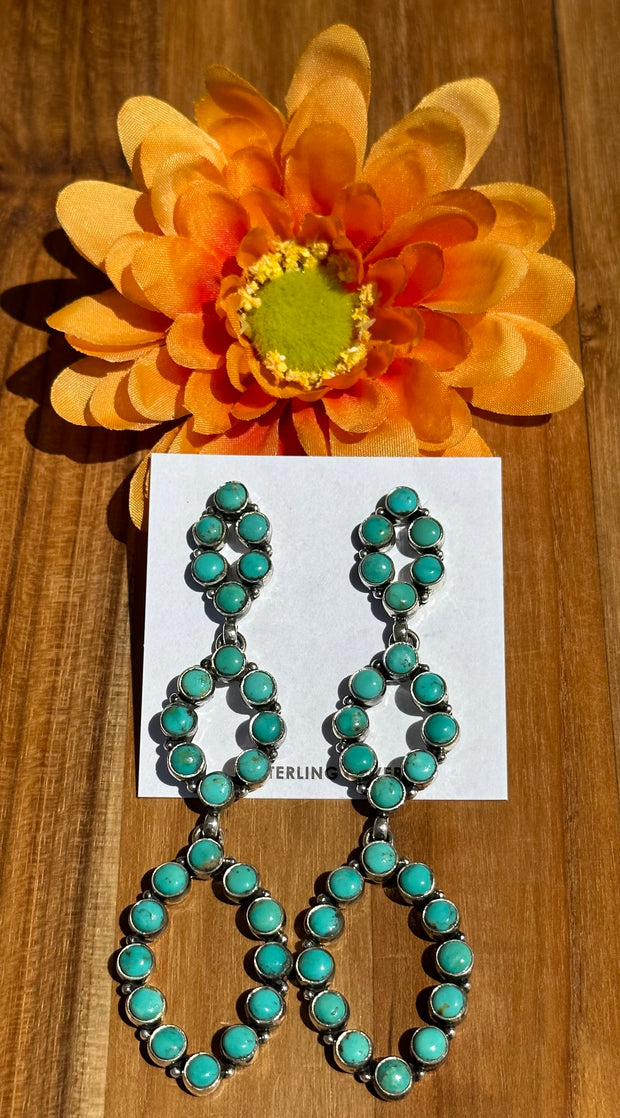 Kingman Turquoise Dangle Earrings