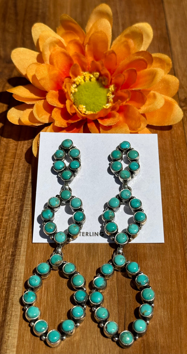 Kingman Turquoise Dangle Earrings