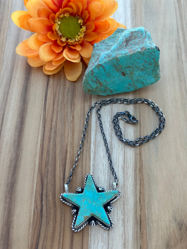 Kingman Turquoise Star Necklace