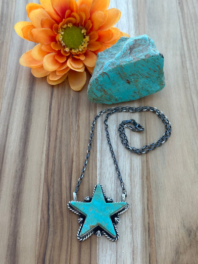 Kingman Turquoise Star Necklace
