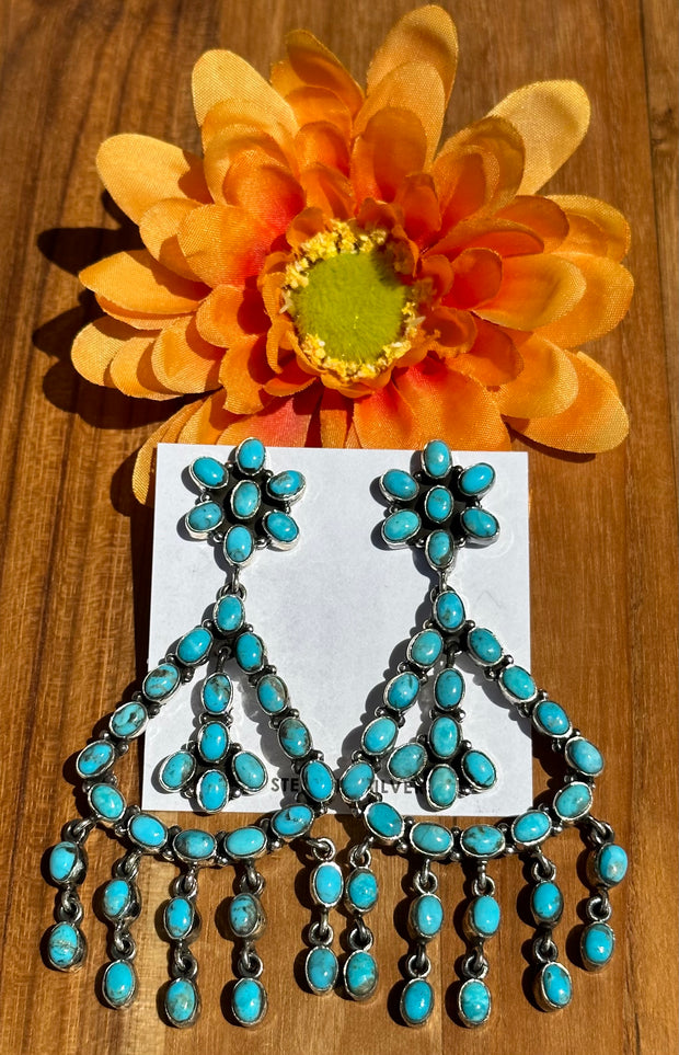 Kingman Turquoise Dangle Earrings