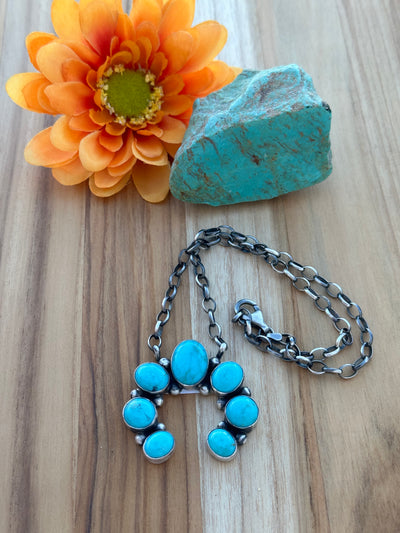 16" Turquoise Cluster Pendent