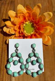 Kingman Turquoise Chandelier Earrings