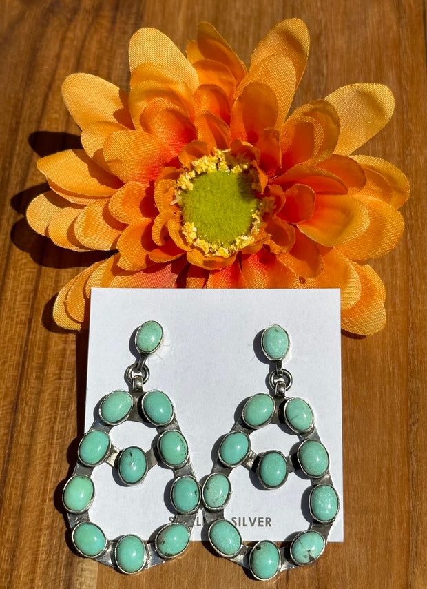 Kingman Turquoise Chandelier Earrings