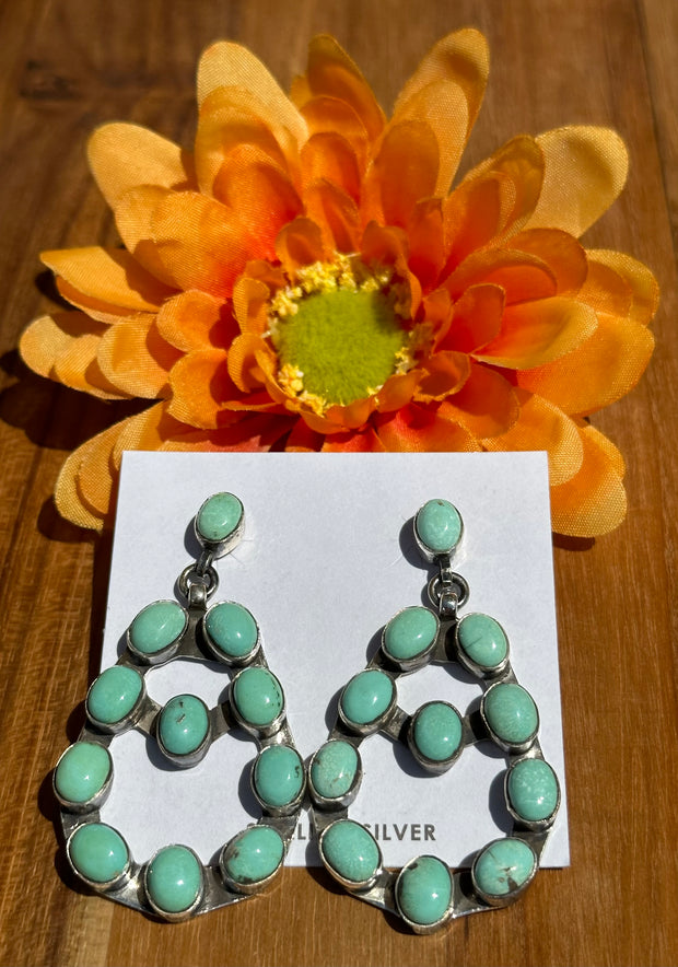 Kingman Turquoise Chandelier Earrings