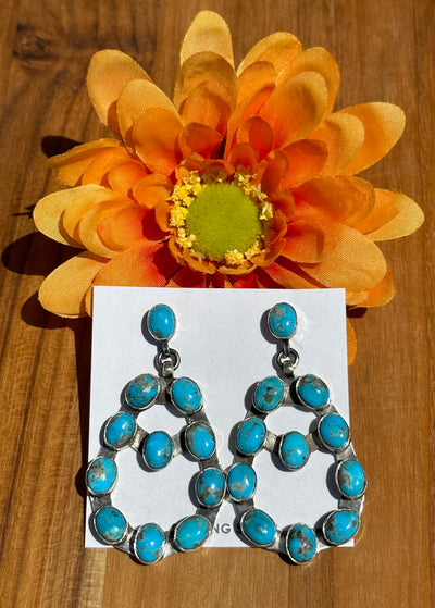 Kingman Turquoise Chandelier Earrings