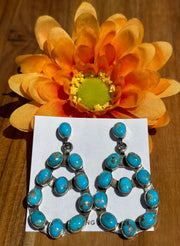 Kingman Turquoise Chandelier Earrings