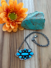 17" Turquoise Cluster Pendent