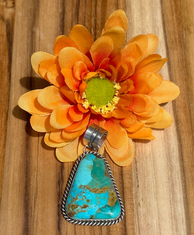 Kingman Mosaic Turquoise Pendant