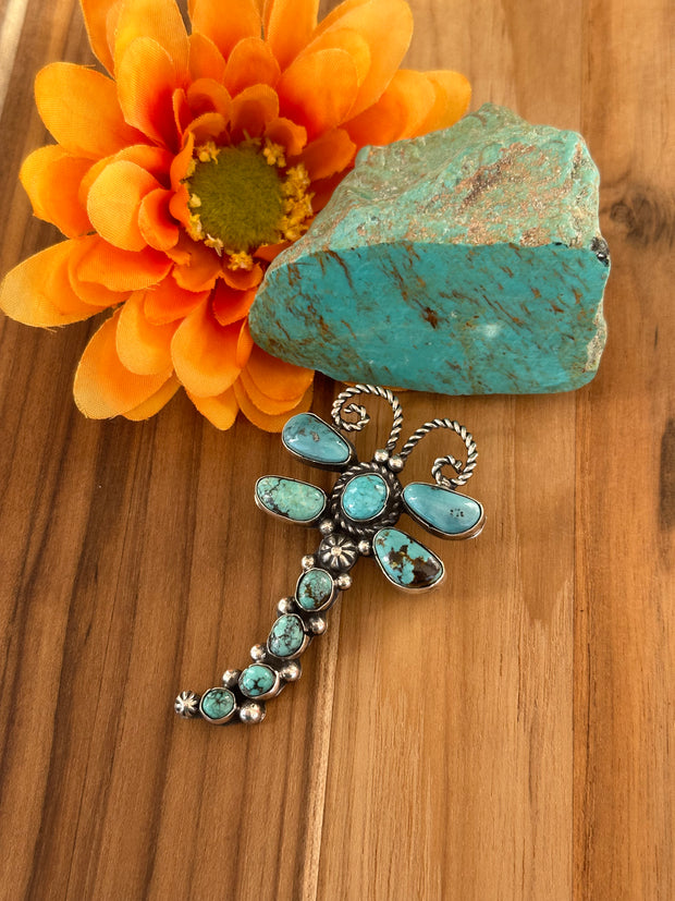 Turquoise Dragonfly Brooch