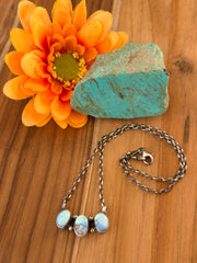 Golden Hills 3 Stone Necklace