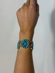 Kingman Turquoise Cluster Bracelet