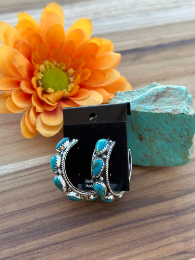 Turquoise Hoop Earrings